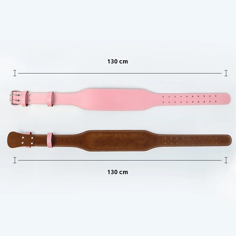 Women's Weight Lifting Belt - 10.5 cm Width, Back Support for Powerlifting, Cross Training, and Fitness Workouts in Pink