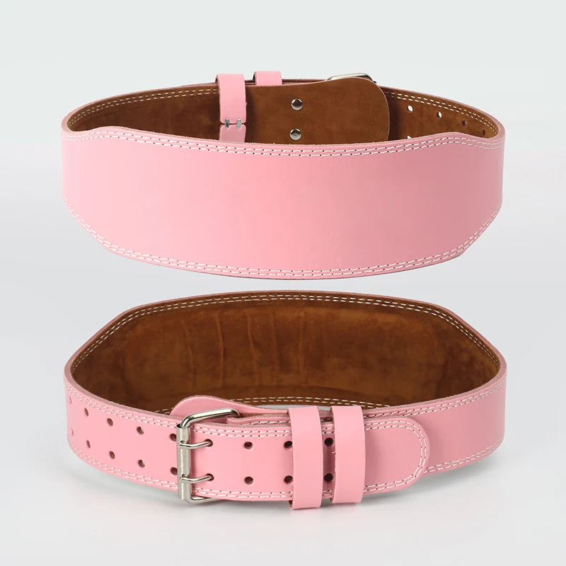 Women's Weight Lifting Belt - 10.5 cm Width, Back Support for Powerlifting, Cross Training, and Fitness Workouts in Pink