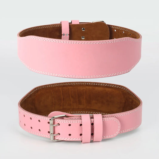 Women's Weight Lifting Belt - 10.5 cm Width, Back Support for Powerlifting, Cross Training, and Fitness Workouts in Pink