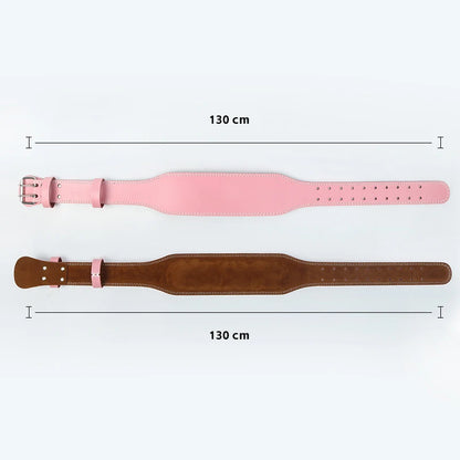 Women's Weight Lifting Belt - 10.5 cm Width, Back Support for Powerlifting, Cross Training, and Fitness Workouts in Pink