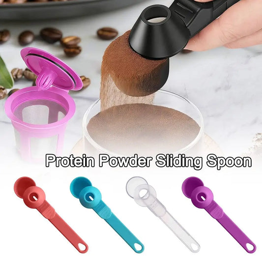 New Spill-Proof Protein Powder Sliding Spoon Reusable